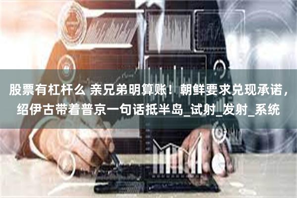 股票有杠杆么 亲兄弟明算账！朝鲜要求兑现承诺，绍伊古带着普京一句话抵半岛_试射_发射_系统