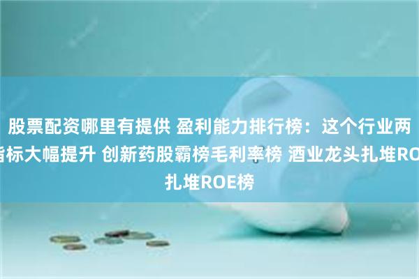 股票配资哪里有提供 盈利能力排行榜：这个行业两个指标大幅提升 创新药股霸榜毛利率榜 酒业龙头扎堆ROE榜