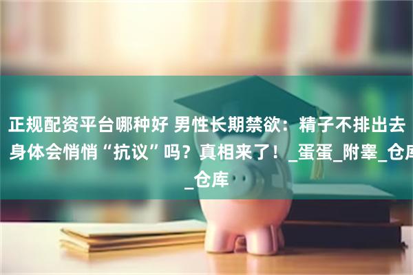 正规配资平台哪种好 男性长期禁欲：精子不排出去，身体会悄悄“抗议”吗？真相来了！_蛋蛋_附睾_仓库