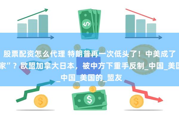 股票配资怎么代理 特朗普再一次低头了！中美成了“最大赢家”？欧盟加拿大日本，被中方下重手反制_中国_美国的_盟友